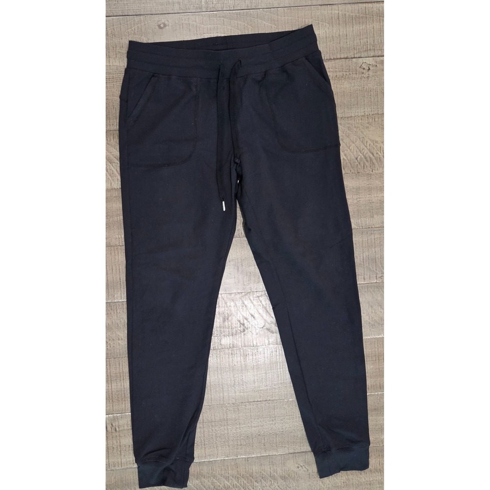 Zyia Active Drawstring Jogger Pants Pockets Women's Size S Nylon Spandex Black